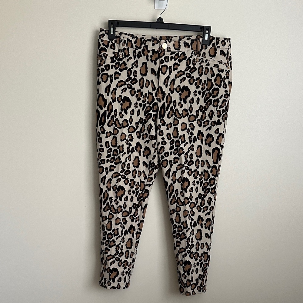Chico's So Slimming Ankle Pants with Leopard Print Pattern 2.5